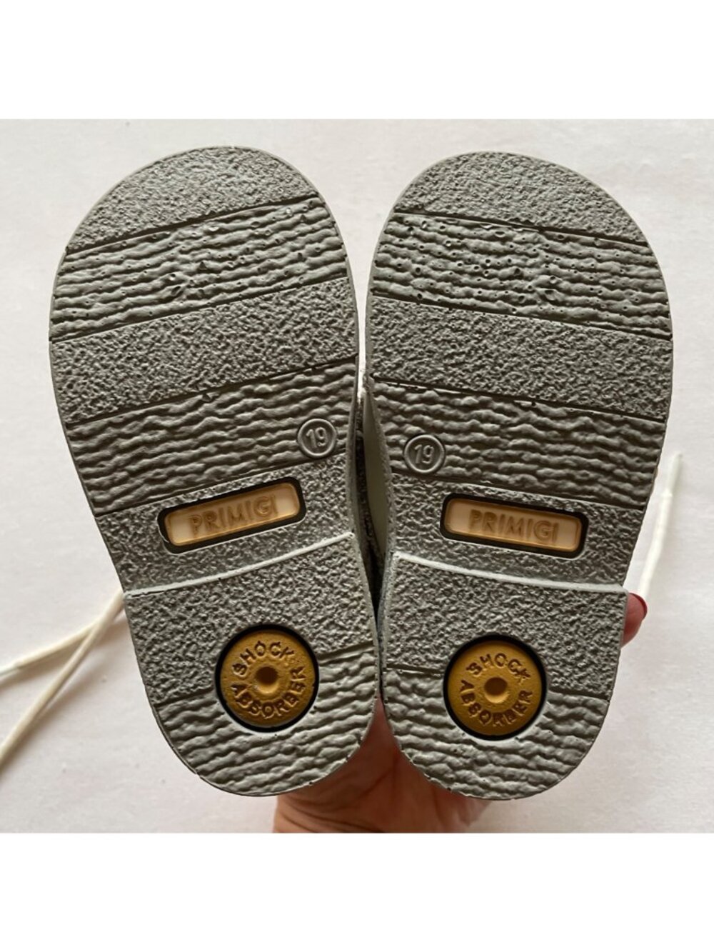 Primigi Infant Beige & White Leather Suede Wingtip Shoes Size EU 19 US 3.5 - Picture 6 of 11